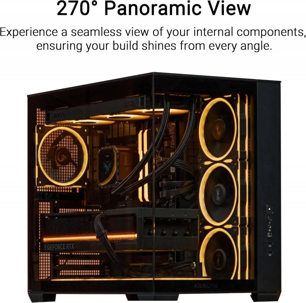 Кутия ASUS A32 PLUS TG Black 4 x ARGB 120mm Fans - 90DC00S0-B19000