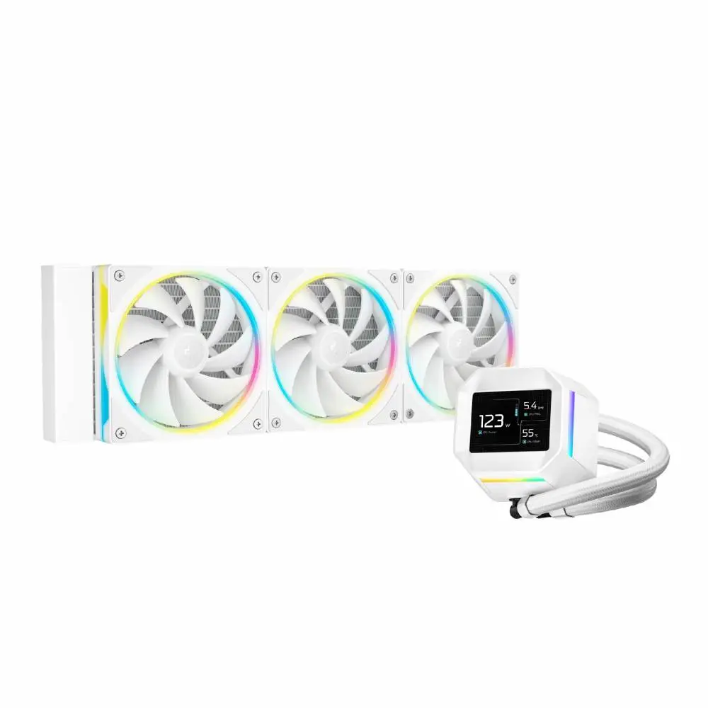 Водно охлаждане DeepCool LM360 WH Water Cooling 2.4" IPS Display ARGB