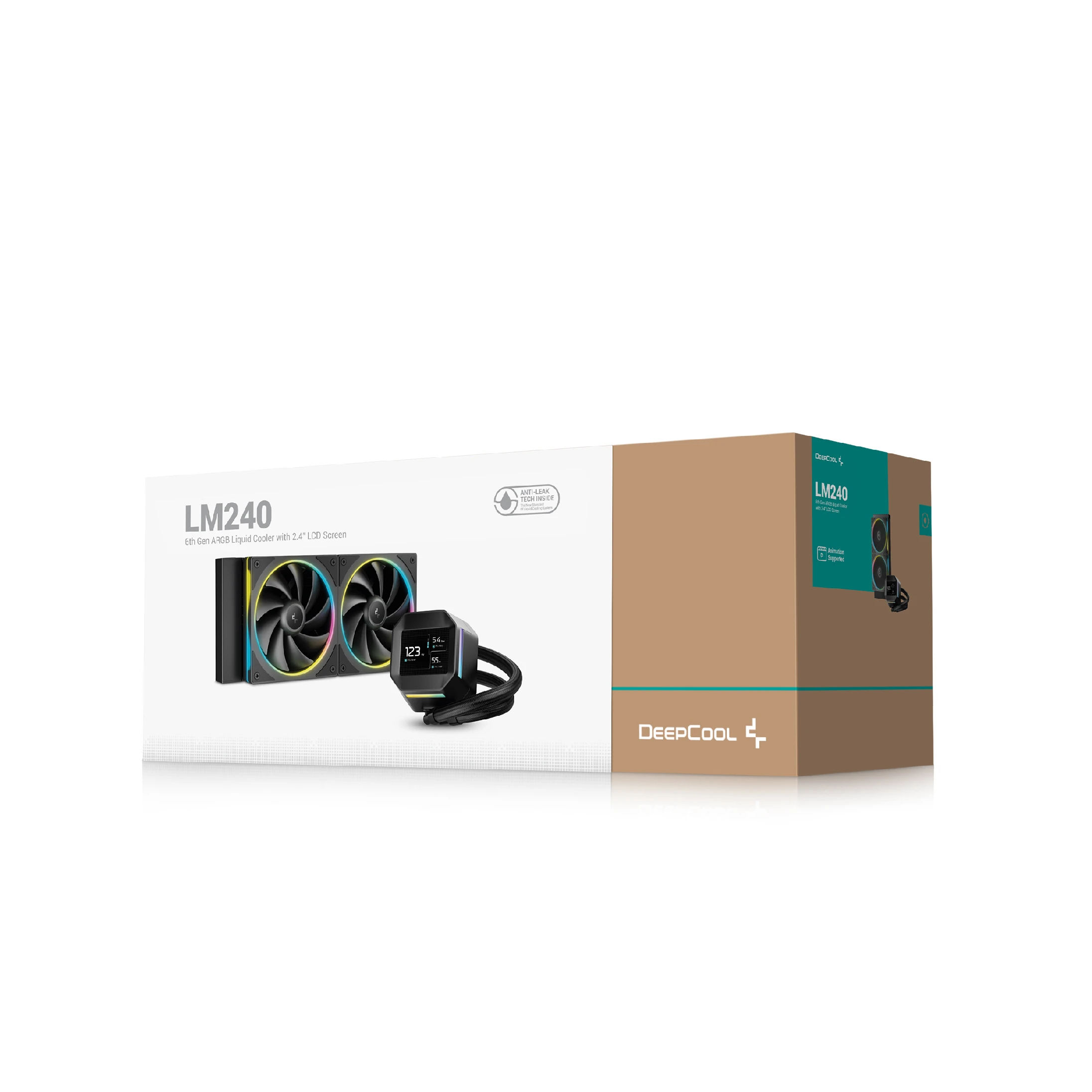 Водно охлаждане DeepCool LM240 Water Cooling 2.4" IPS Display ARGB