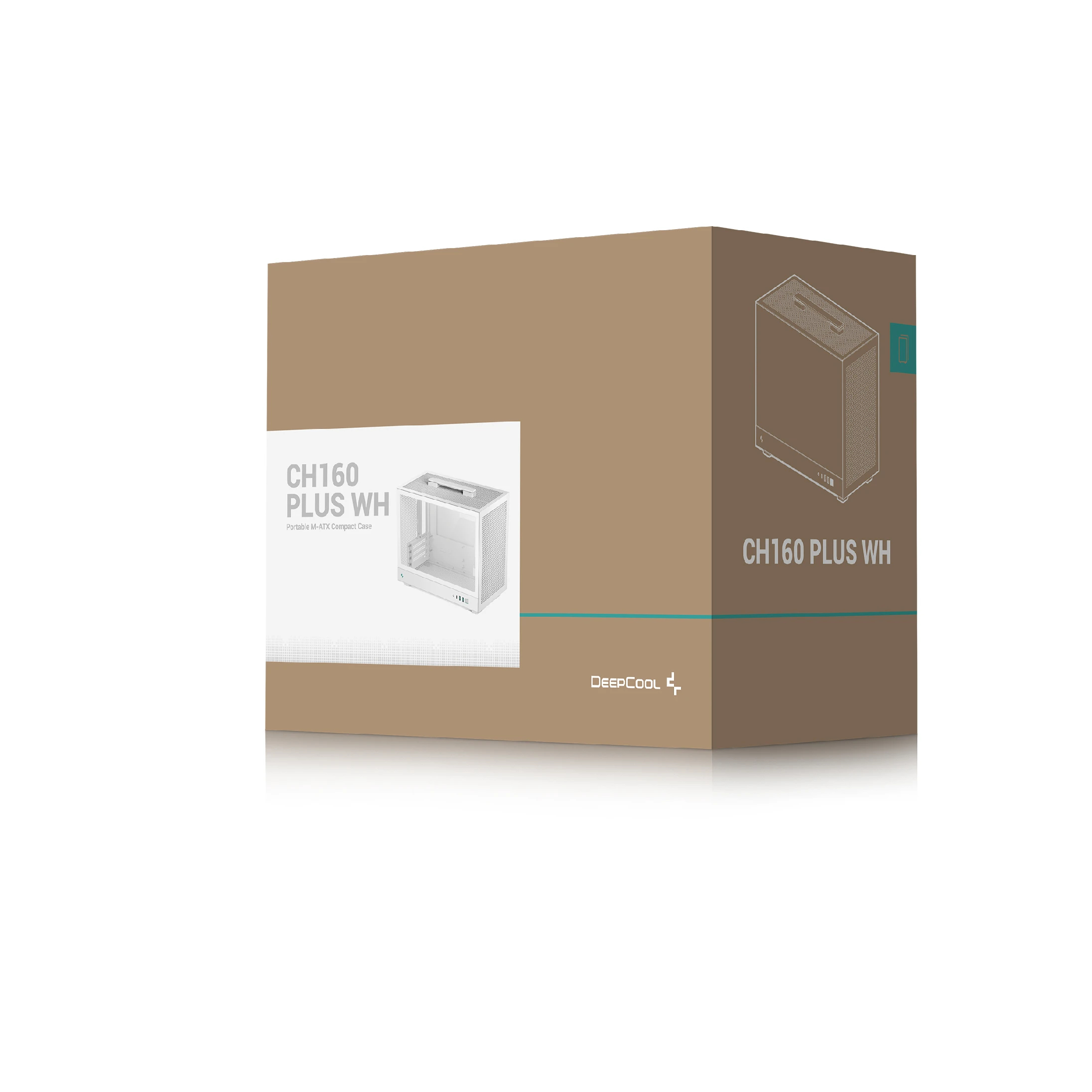  Кутия DeepCool CH160 WH PLUS Case mATX