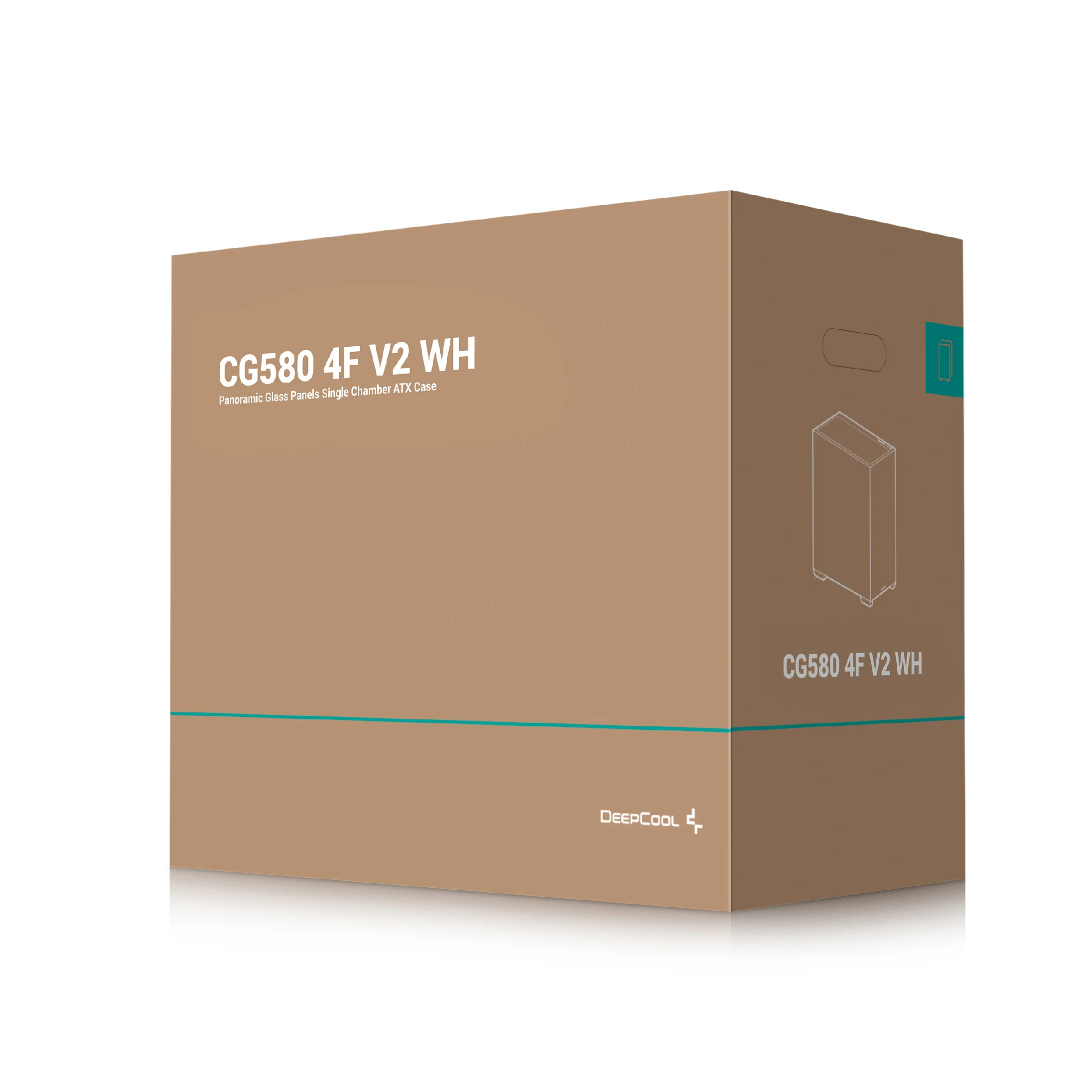 Кутия DeepCool CG580 4F WH V2 Case ATX, 4 x 120 mm ARGB Fans