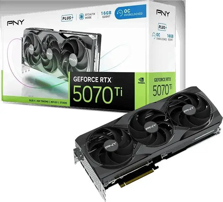 Видео карта PNY GeForce RTX 5070 Ti 16GB OC Triple Fan - VCG5071T16TFXPB1-O