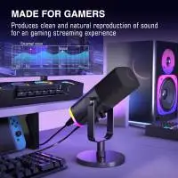 Настолен микрофон FIFINE AM8 Dynamic RGB XLR/USB- Black