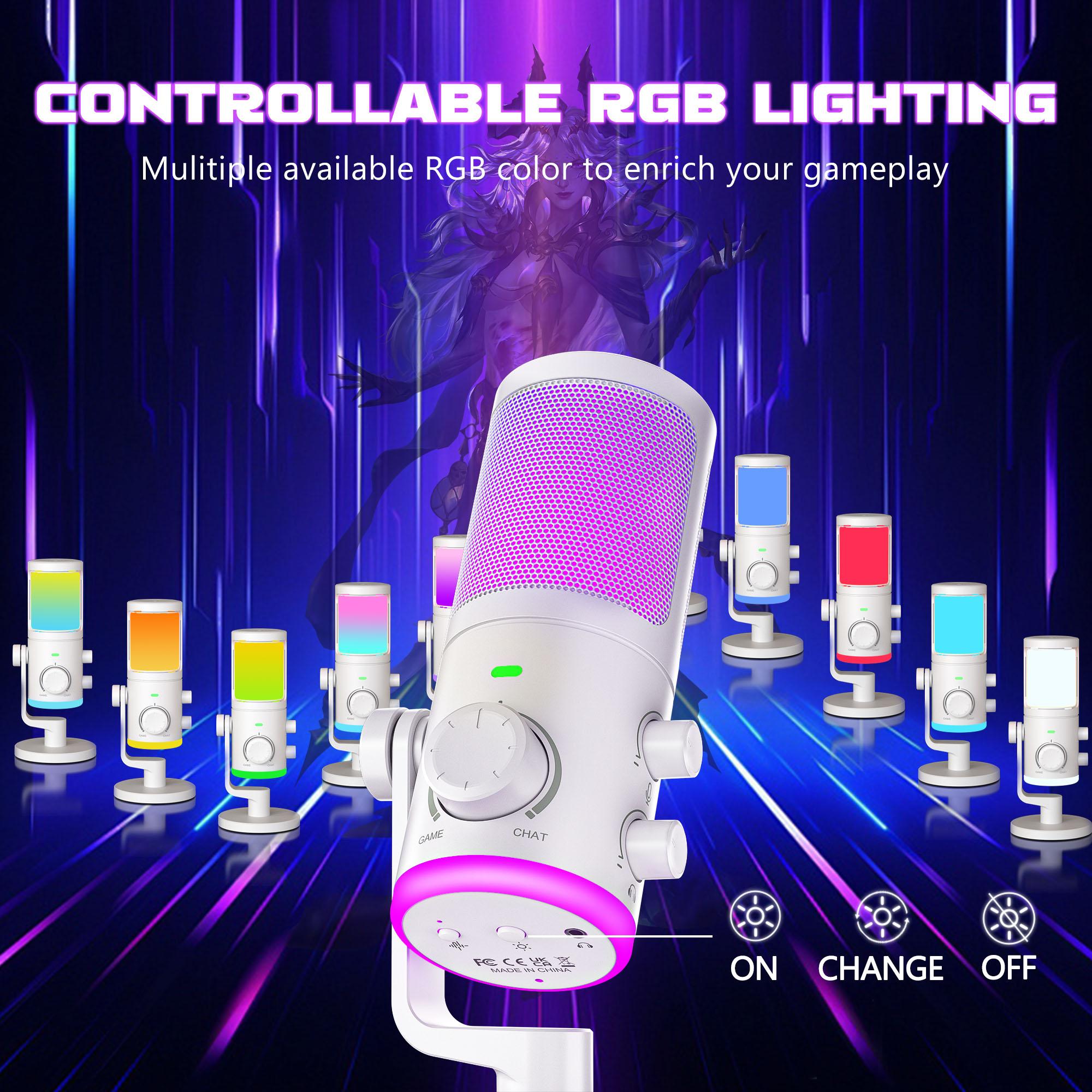 Desktop Microphone FIFINE AM6 RGB - White