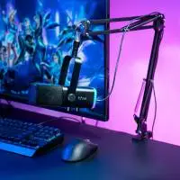 Микрофон със стойка FIFINE AM8T Dynamic RGB - Black