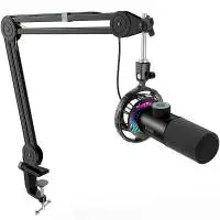 Микрофон със стойка FIFINE T658 Dynamic RGB - Black