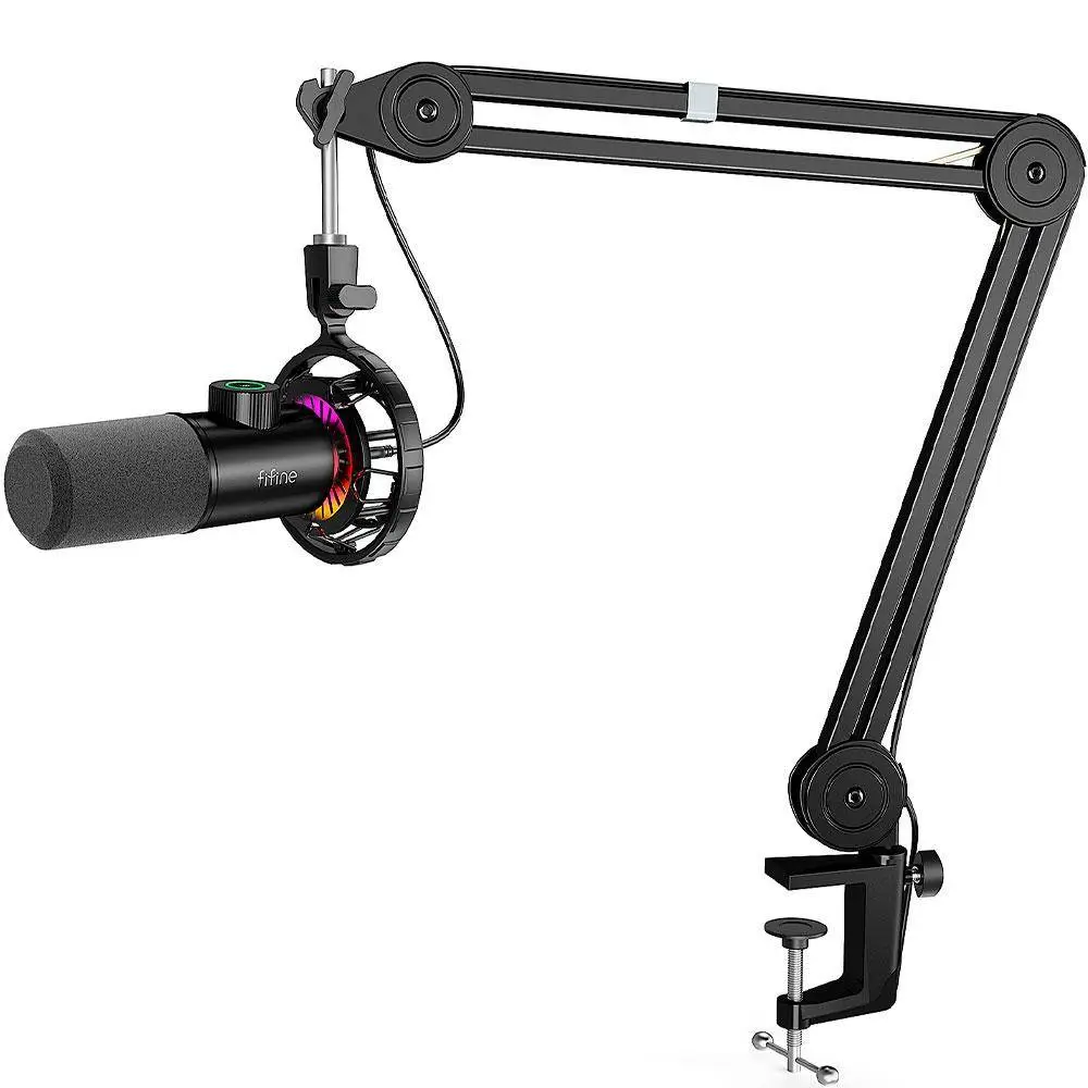 Microphone avec support FIFINE T658 Dynamic RGB - Noir