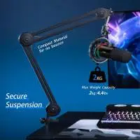 Микрофон със стойка FIFINE T658 Dynamic RGB - Black