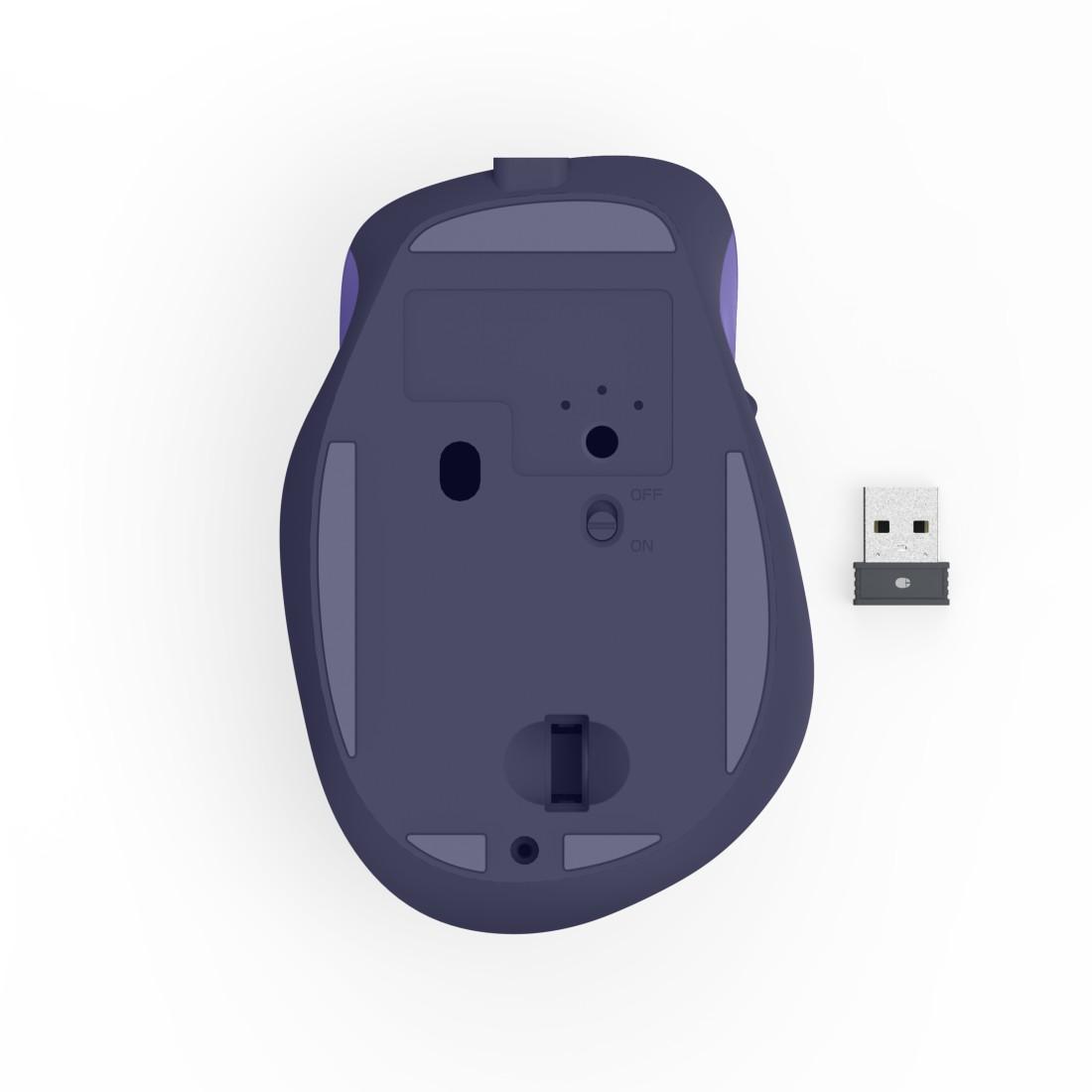 HAMA Безжична оптична мишка WM-500 Recharge, 6 бут.,800/1200/1600 dpi, безшумна, лилаво