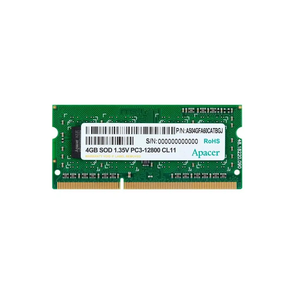 Памет Apacer RAM 4GB DDR3 SODIMM 512x8 1600MHz - AS04GFA60CATBGJ