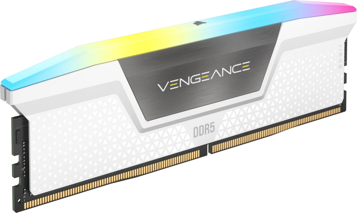 Памет Corsair Vengeance RGB White 32GB (2x16GB) DDR5 6000MHz CL30 EXPO/XMP - CMH32GX5M2B6000Z30W
