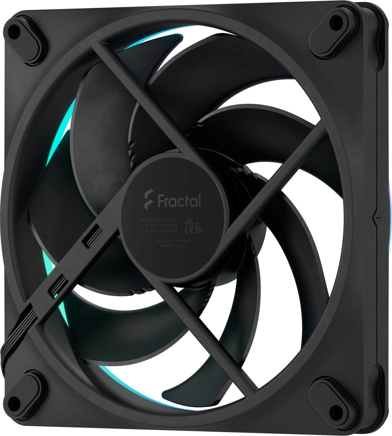 Вентилатор Fractal Momentum 14 RGB BLACK 3PACK 3 x 140mm Fans - FD-F-MR1-1403
