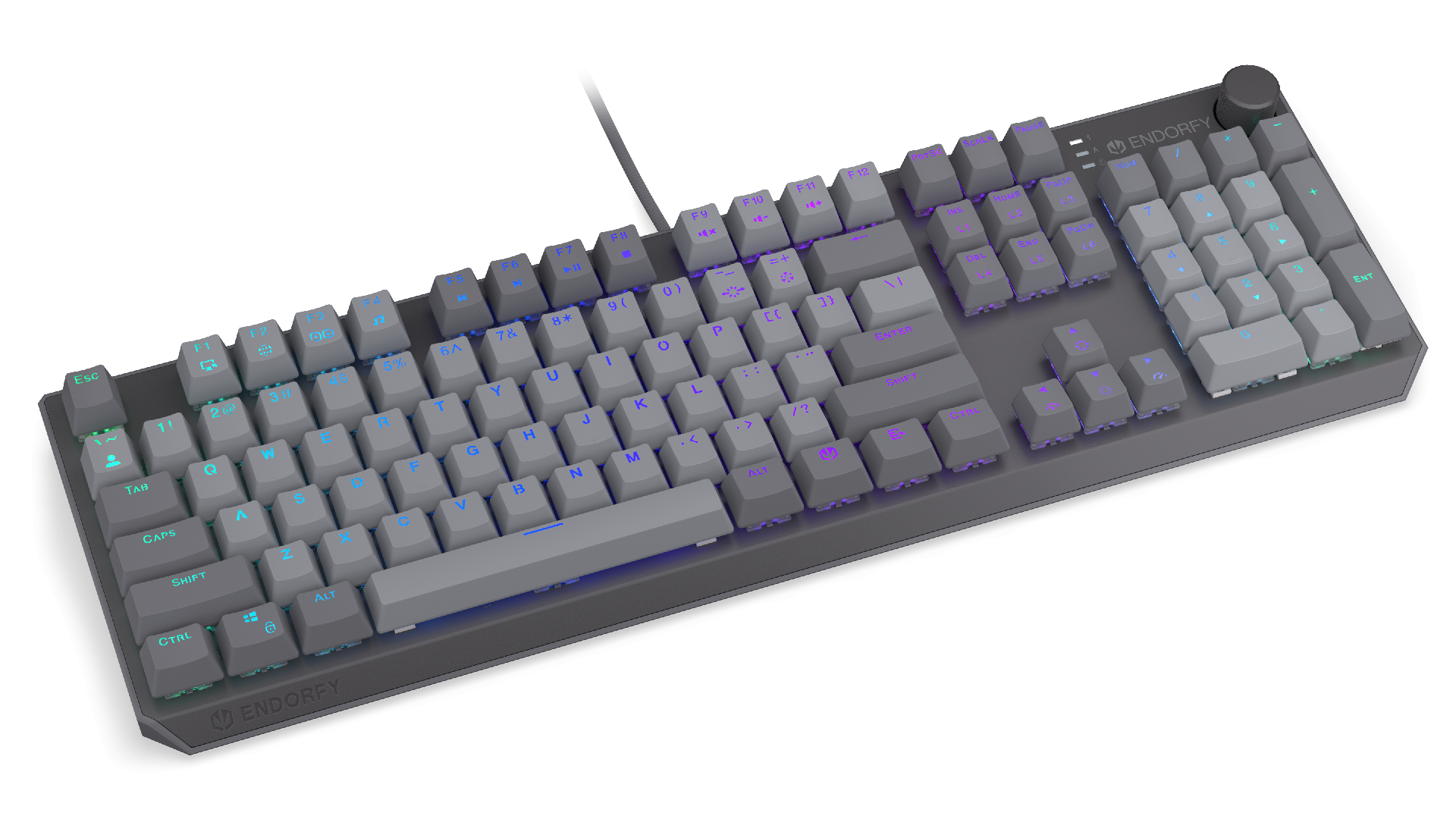 Endorfy механична клавиатура Thock V2 Full Size, PBT, Endorfy Red switch, US Layout
