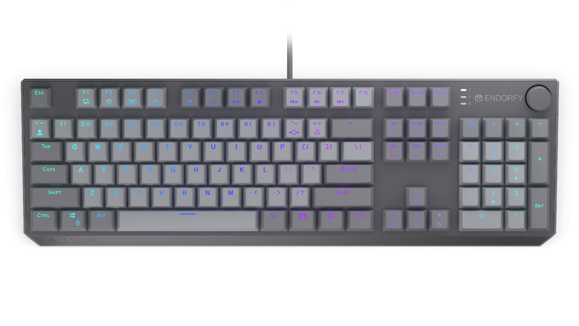 Endorfy механична клавиатура Thock V2 Full Size, PBT, Endorfy Red switch, US Layout