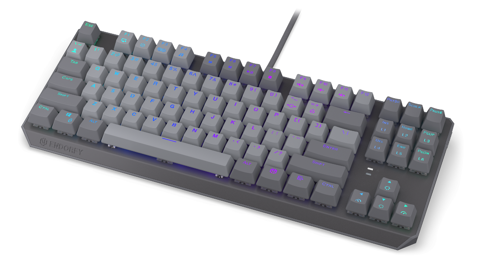 Endorfy механическая клавиатура Thock V2 TKL, PBT, Endorfy Red switch, US Layout