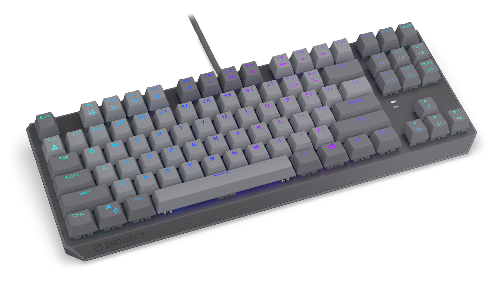Endorfy механическая клавиатура Thock V2 TKL, PBT, Endorfy Red switch, US Layout