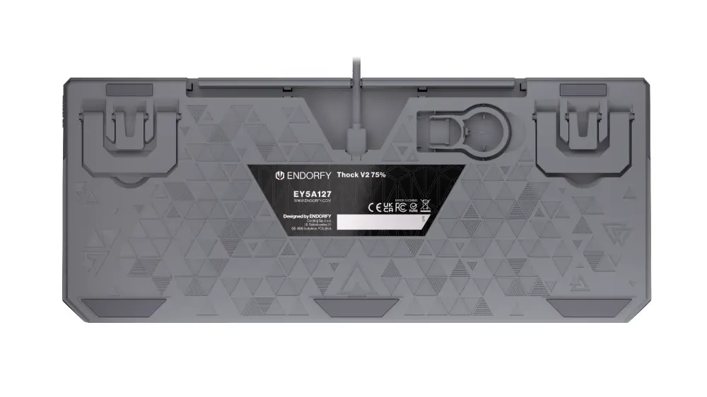 Endorfy механична клавиатура Thock V2 75%, PBT, Endorfy Red switch, US Layout