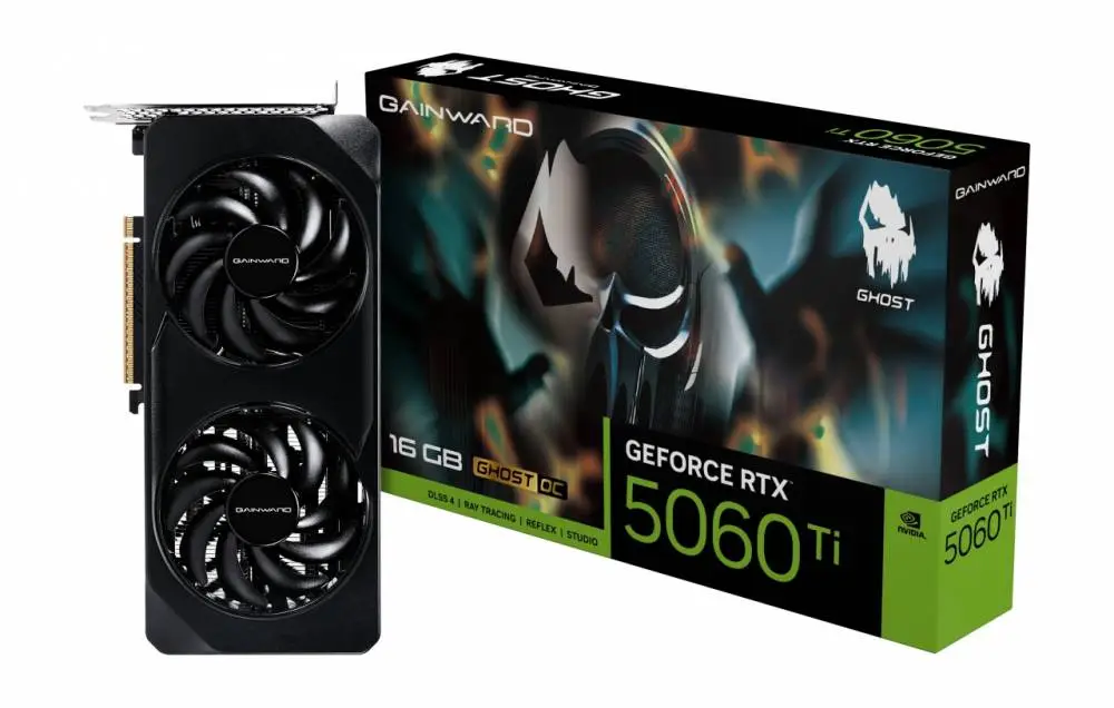 Видео карта Gainward GeForce RTX 5060 Ti GHOST OC 16GB - NE7506TU19T1-GB2061B