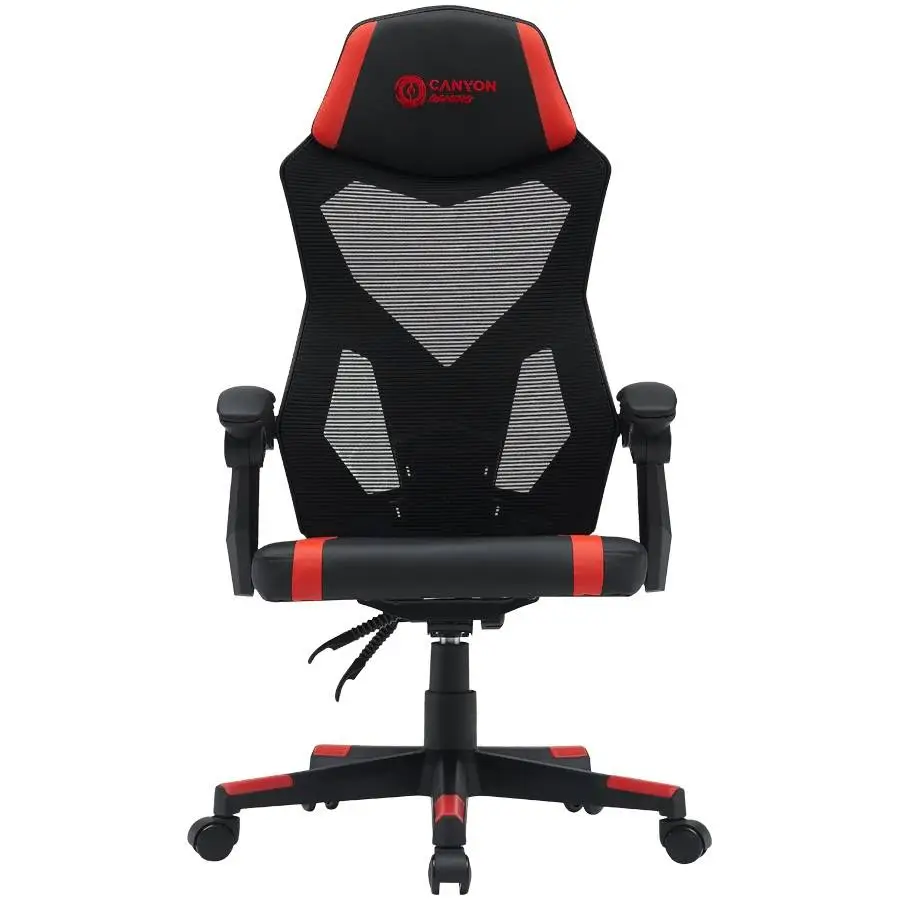 Геймърски стол CANYON gaming chair Flow MCH01 Mesh Black Red - CNE-MCH01R