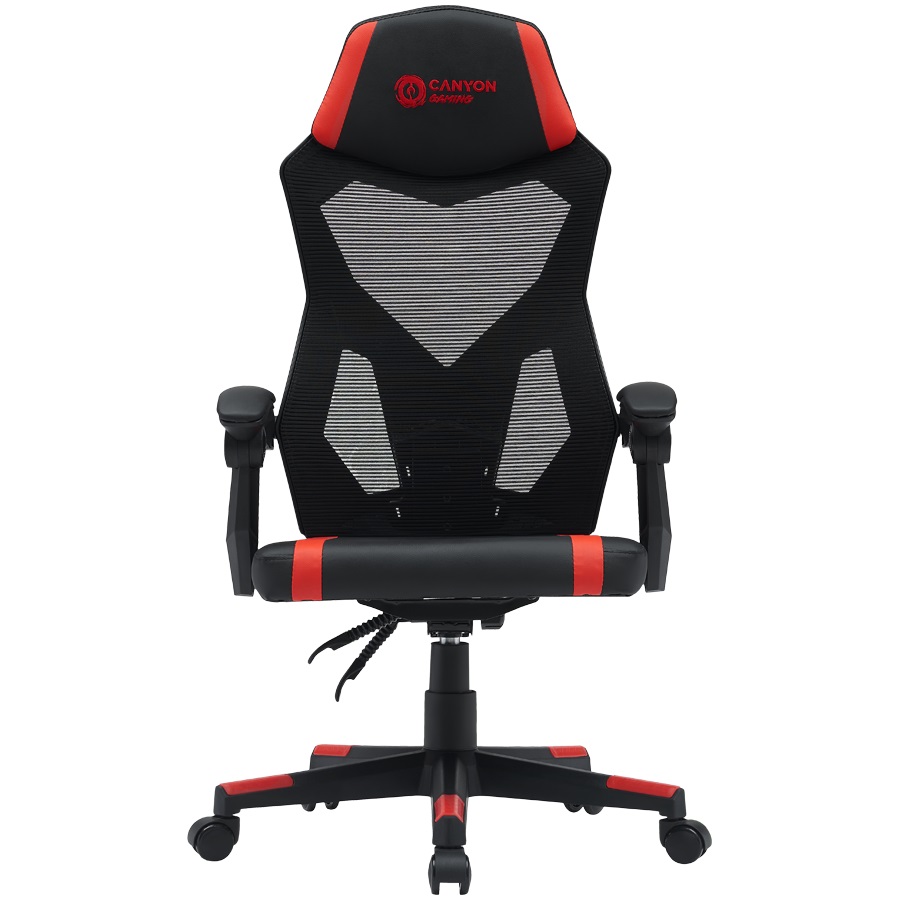 Геймърски стол CANYON gaming chair Flow MCH01 Mesh Black Red - CNE-MCH01R