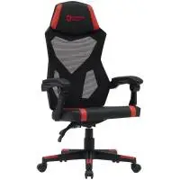 Геймърски стол CANYON gaming chair Flow MCH01 Mesh Black Red - CNE-MCH01R