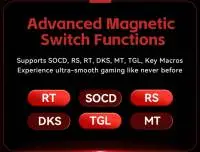 Madlions професионална геймърска механична клавиатура Professional Gaming Mechanical Keyboard MAD 60 HE Flagship V2 - 8K, Magnetic Amber Pro Switches - Black