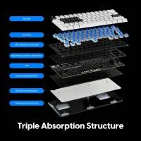 Pulsar професионална геймърска механична клавиатура Professional Gaming Mechanical Keyboard PCMK 3 HE 60 ANSI Black - 8K, Gateron Magnetic Switches [Linear]