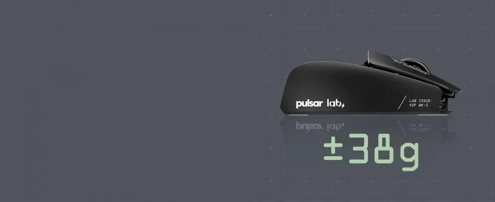 Pulsar професионална геймърска мишка Wireless Gaming Mouse X2F Black [Pulsar LAB] - 8K, Black