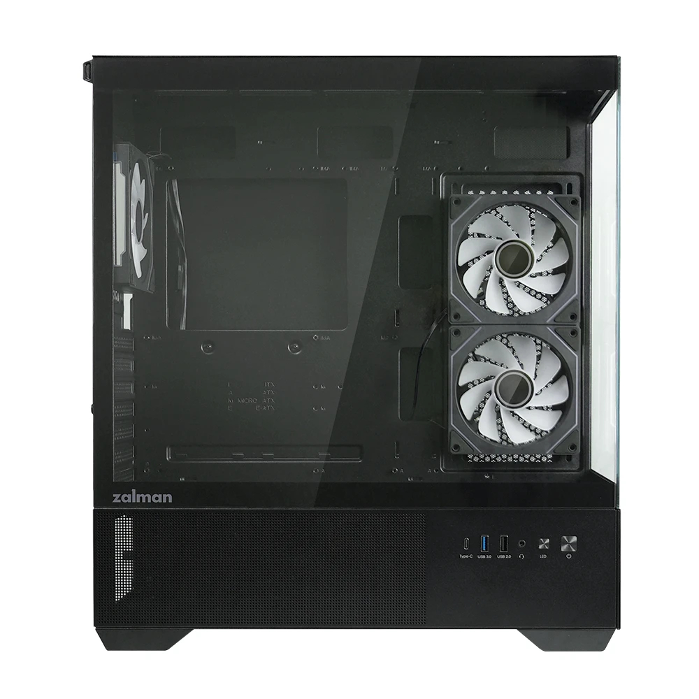 Кутия Zalman Chronix BLACK Case ATX 3 x 120 mm A-RGB, USB-C, Tempered Glass
