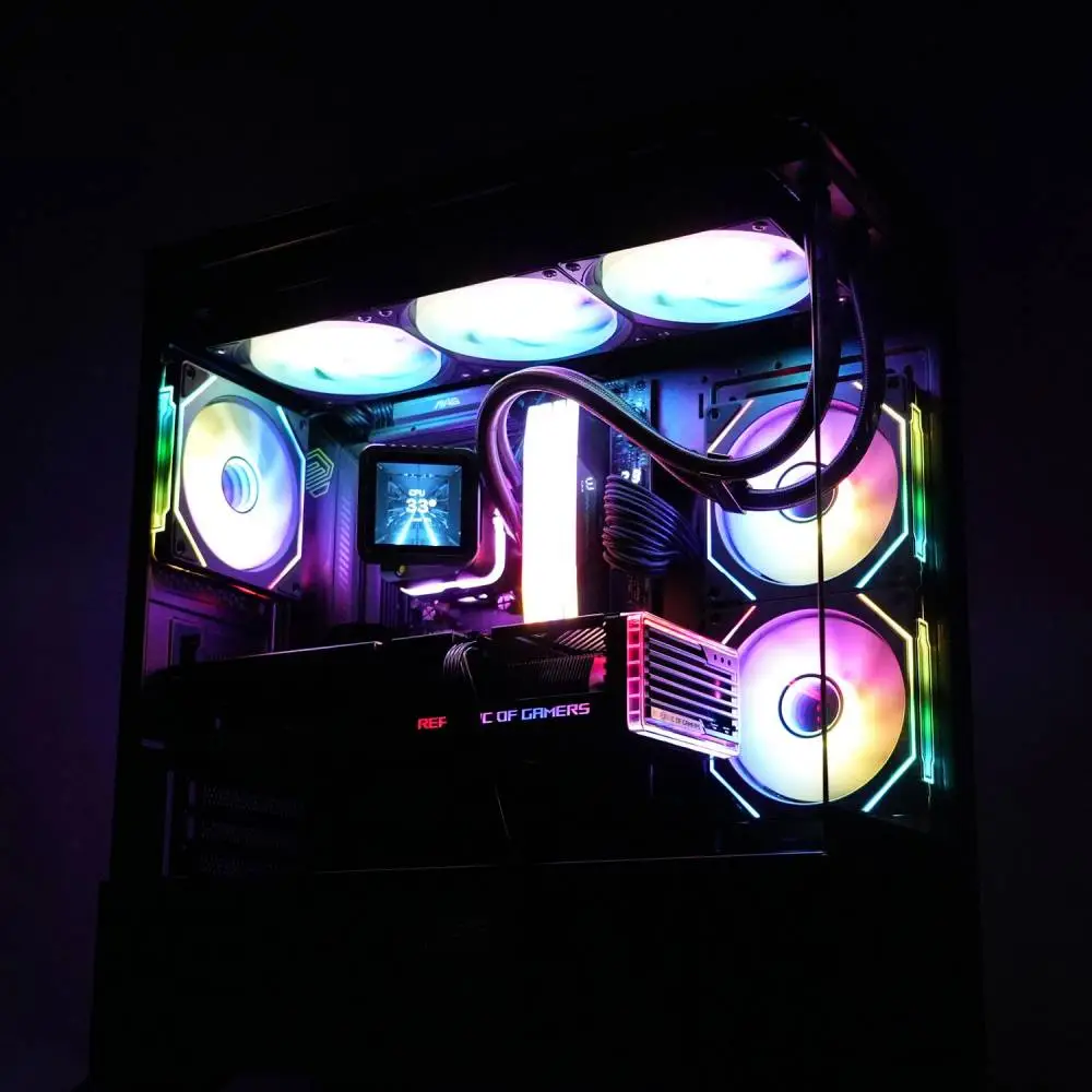 Кутия Zalman Chronix BLACK Case ATX 3 x 120 mm A-RGB, USB-C, Tempered Glass