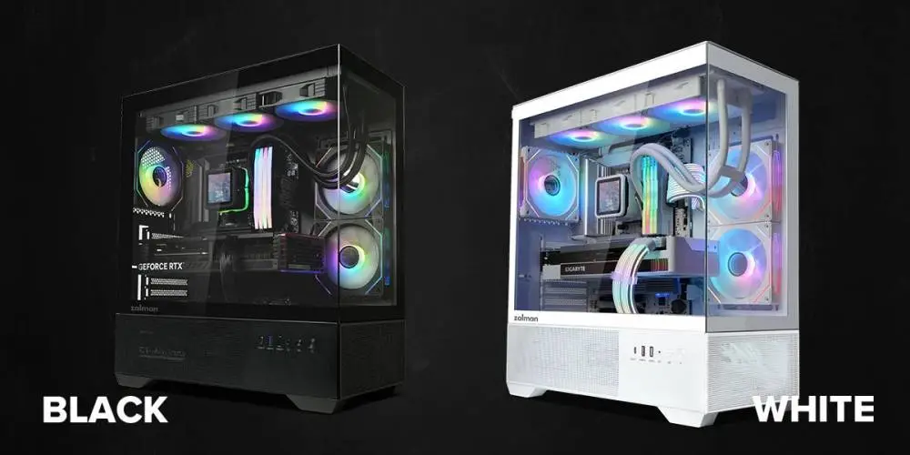 Кутия Zalman Chronix BLACK Case ATX 3 x 120 mm A-RGB, USB-C, Tempered Glass