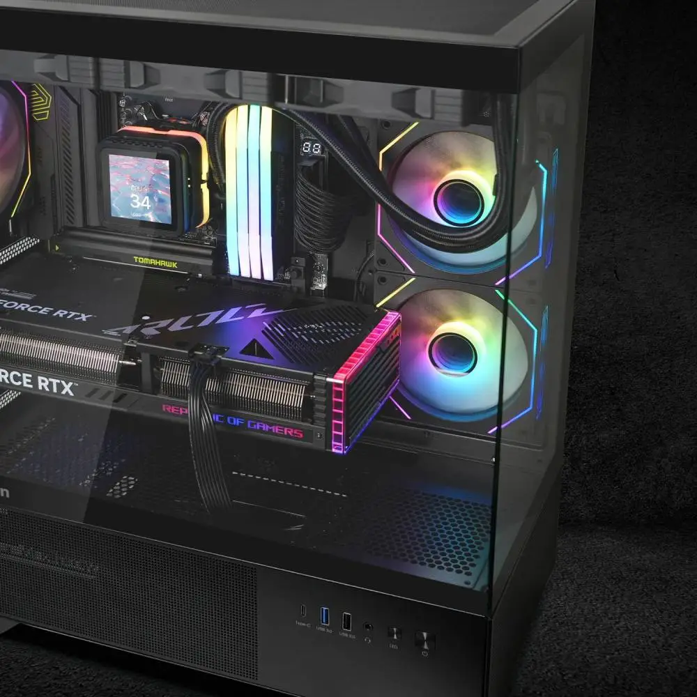 Кутия Zalman Chronix BLACK Case ATX 3 x 120 mm A-RGB, USB-C, Tempered Glass