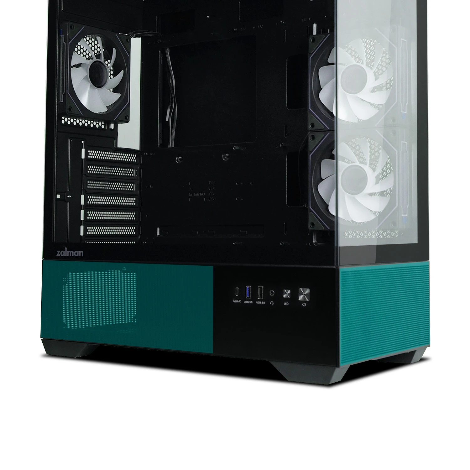 Кутия Zalman Chronix BLACK Case ATX 3 x 120 mm A-RGB, USB-C, Tempered Glass