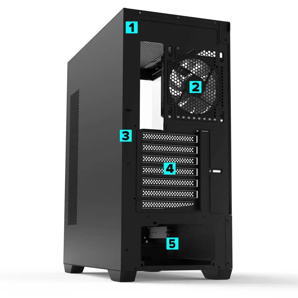 Кутия Zalman Chronix BLACK Case ATX 3 x 120 mm A-RGB, USB-C, Tempered Glass