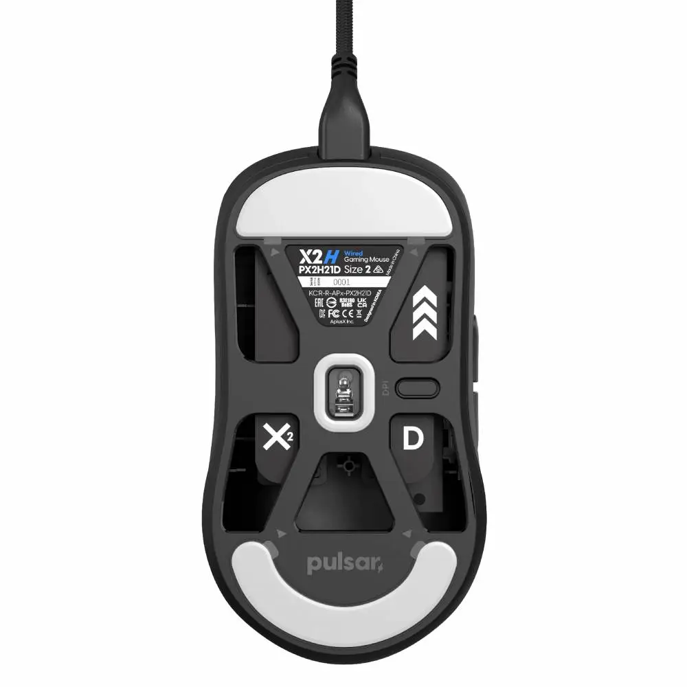 Pulsar професионална геймърска мишка Wired Gaming Mouse X2H Wired Size2 Black