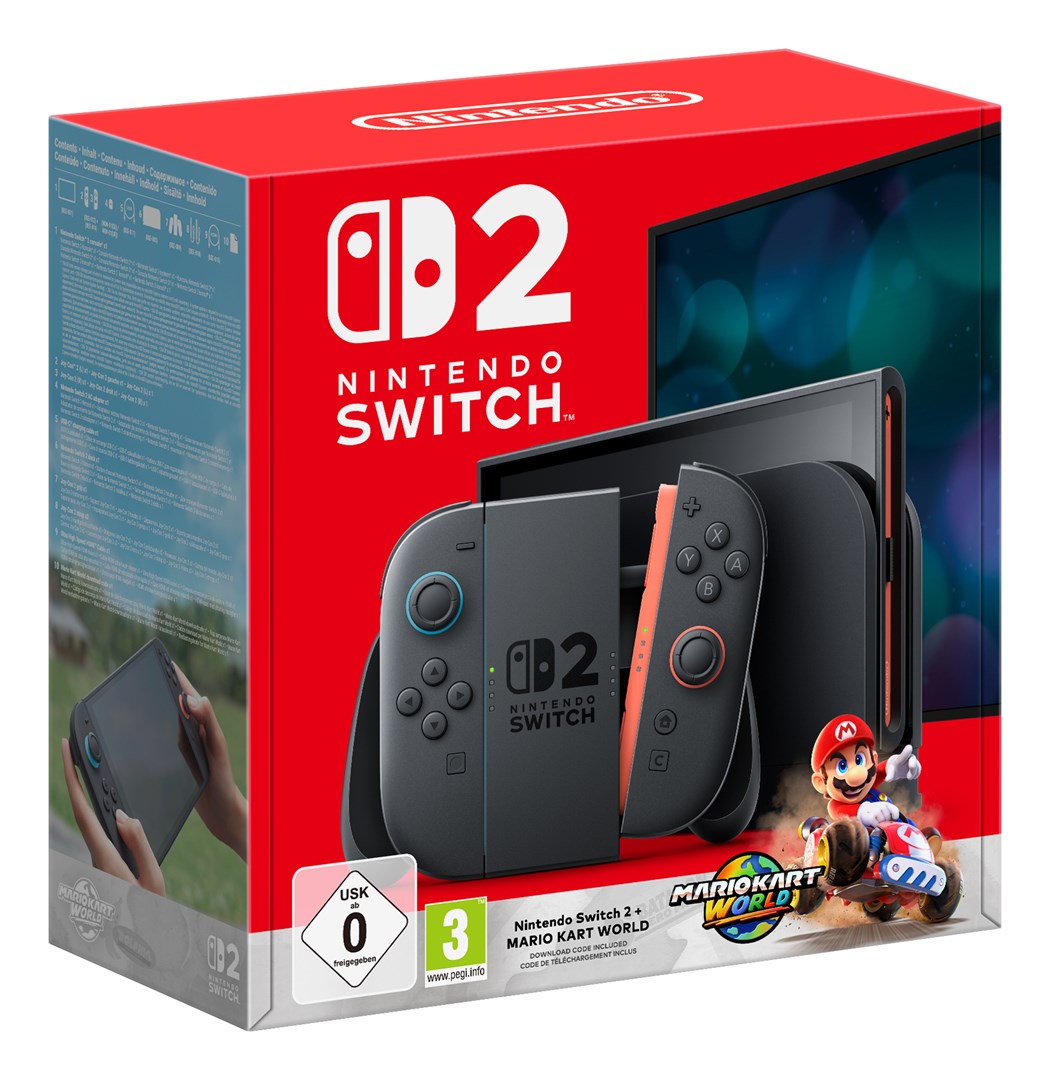 Портативна конзола Nintendo Switch 2 + Mario Kart World Portable Game Console, 7.9" Touchscreen, 256GB, Wi-Fi Black