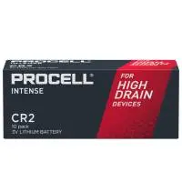 Батерия литиева индустриална CR2 3V  10 бр. в опаковка PROCELL INTENSE DURACELL /цена за 10 бр. батерии/