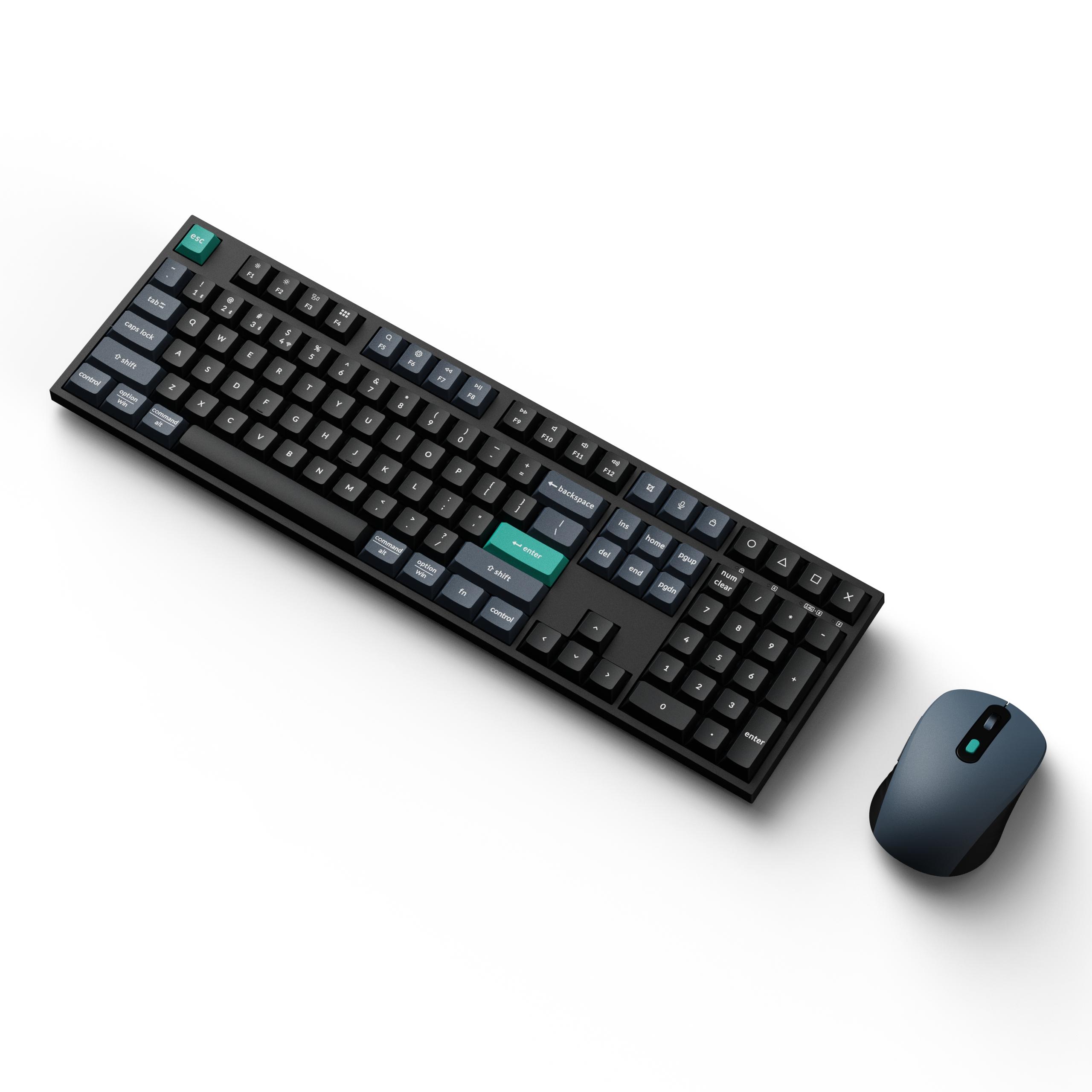 Комплект клавиатура и мишка Keychron B36 Deep Black и BM25 Wireless/BT/Wired Combo