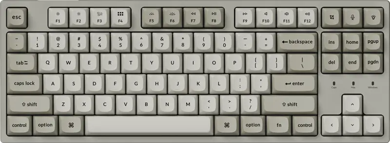 Геймърска Механична клавиатура Keychron C1 Pro 8K QMK - Super Brown Switch