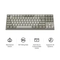 Геймърска Механична клавиатура Keychron C1 Pro 8K QMK - Super Brown Switch
