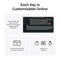 Геймърска Механична клавиатура Keychron C2 Pro 8K QMK - Super Red Switch, Full Size
