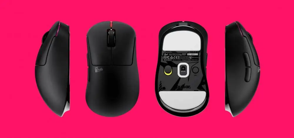 Pulsar професионална геймърска мишка Wireless Gaming Mouse ZywOo The Chosen Mouse Size1 Black 8K