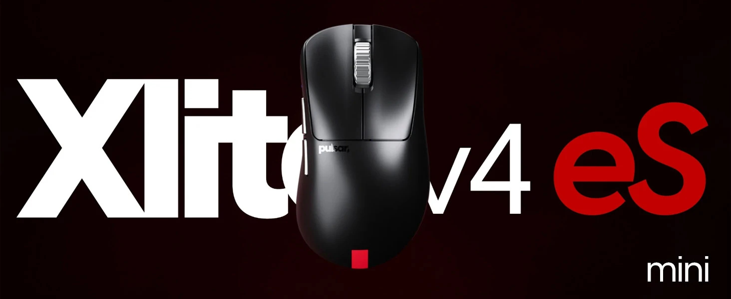 Pulsar професионална геймърска мишка Wireless Gaming Mouse Xlite v4 eS Size1 Black