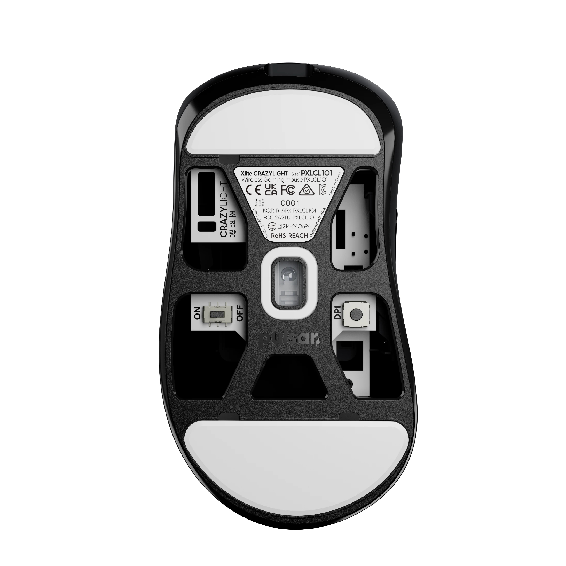 Pulsar професионална геймърска мишка Wireless Gaming Mouse Xlite CrazyLight Jet Black