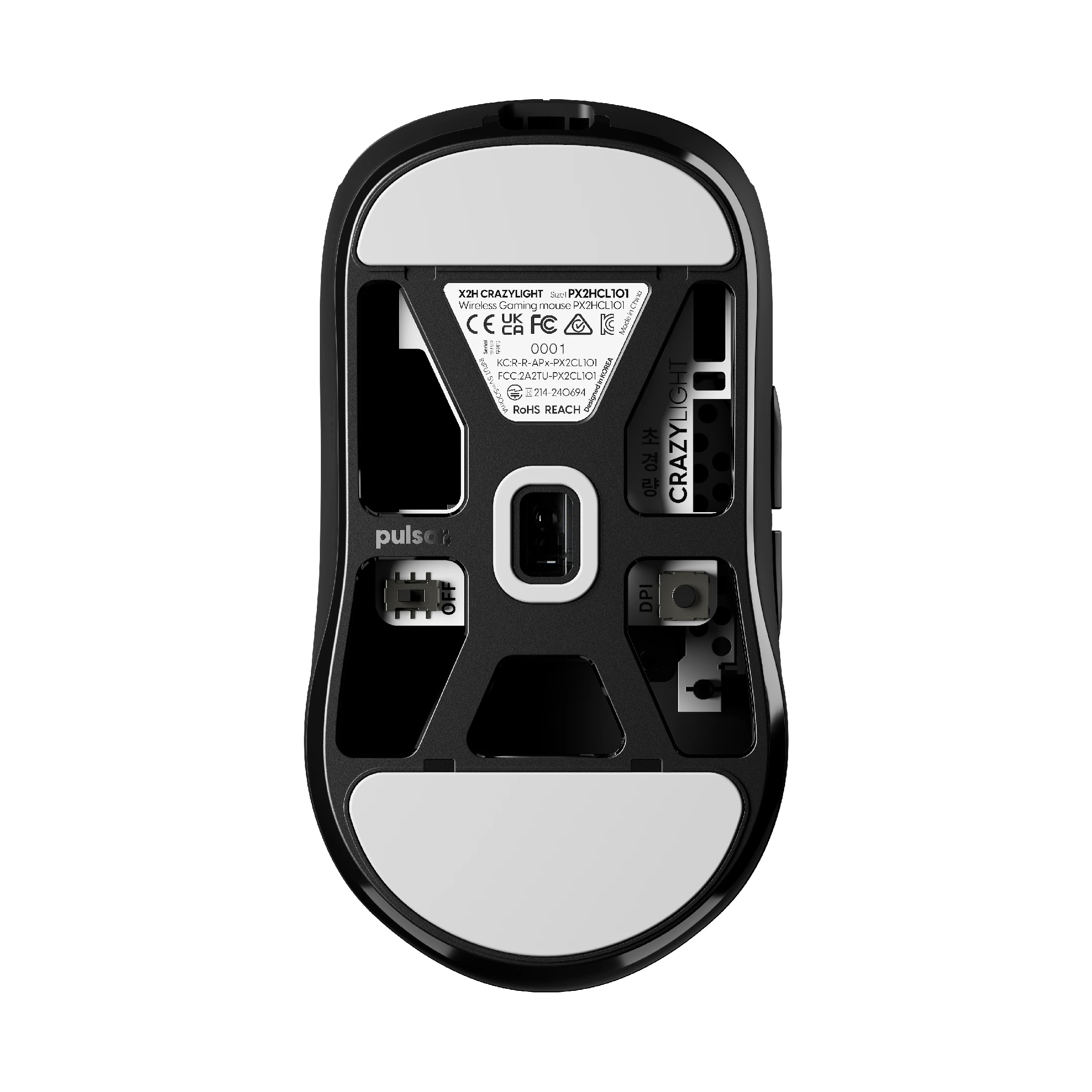Pulsar професионална геймърска мишка Wireless Gaming Mouse X2H Crazylight Jet Black