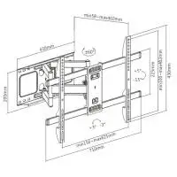 Gembird стенна стойка за телевизор TV Mount - WM-80ST-02 - 37"-80", 60 kg