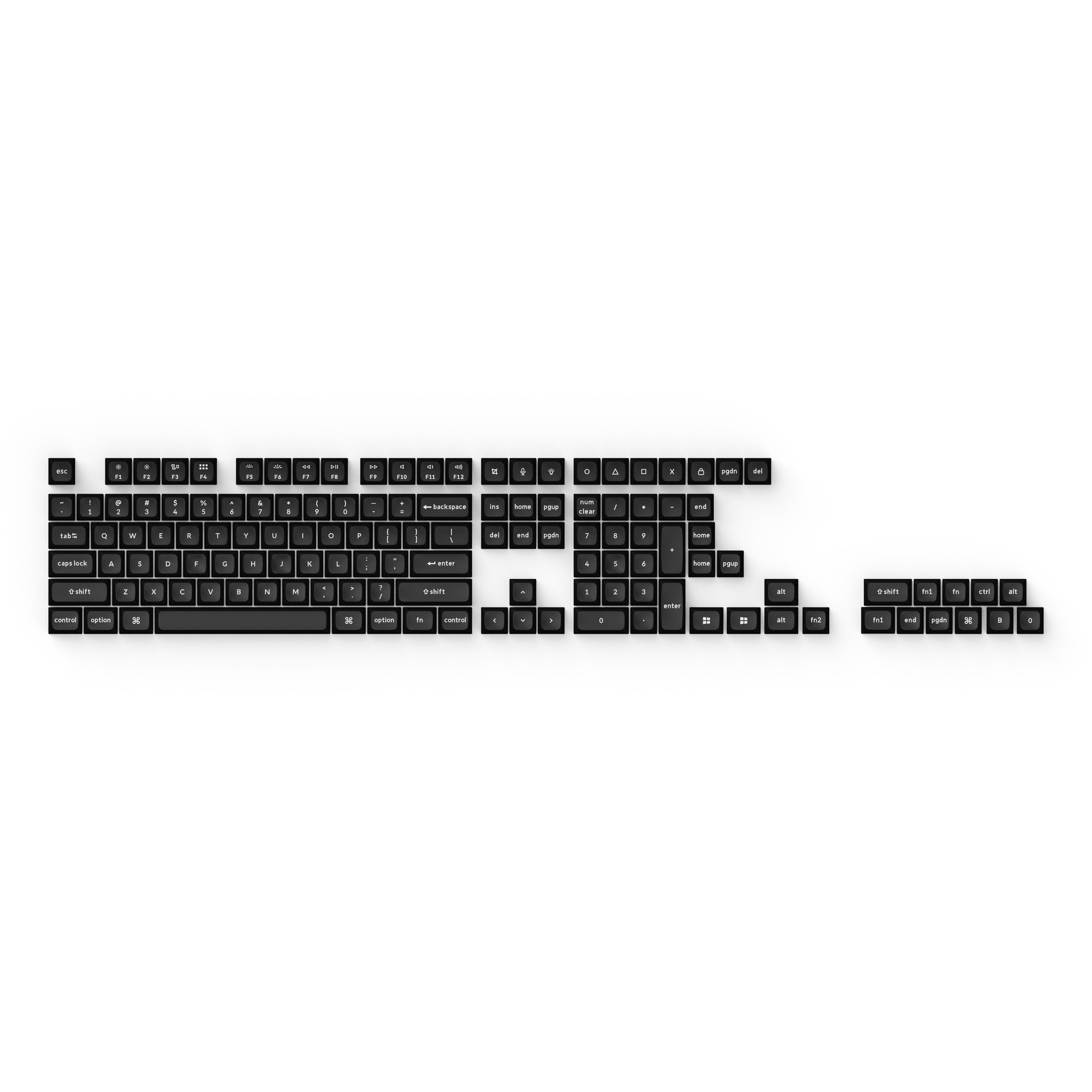 Капачки за механична клавиатура Keychron Double Shot KSA PBT Keycap Full Keycap Set 137 Keycaps - Black