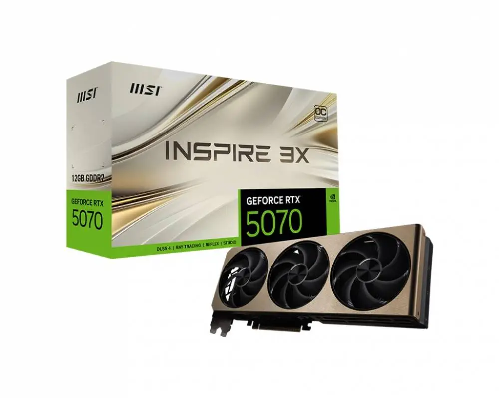 Видео карта MSI GeForce RTX 5070 12G INSPIRE 3X OC