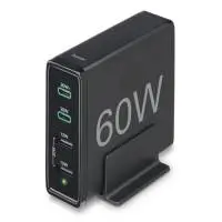 HAMA Зарядна станция 4 порта, 60W, 2 x USB-C, 2 x USB-A, PD, Fast Charge