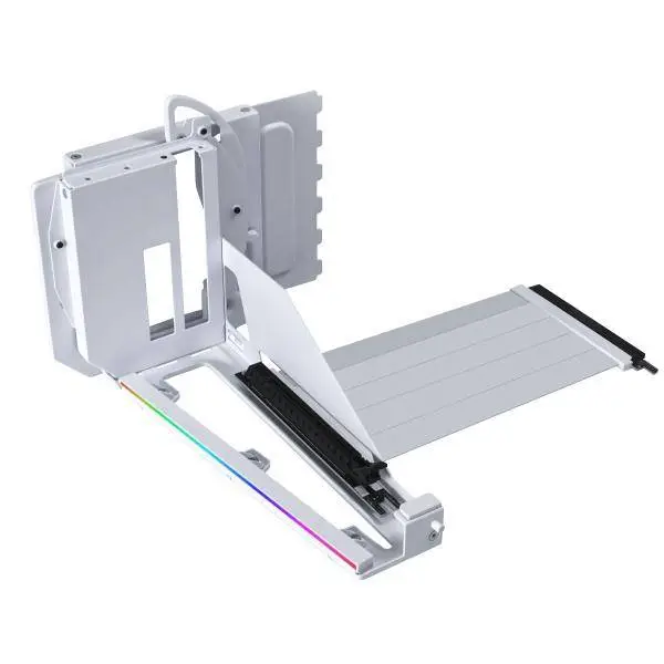 Брекет и кабел Lian Li 4 Slots Vertical GPU Kit v3, PCIe 5.0 за вертикален монтаж на видео карта - Бял